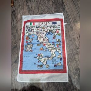 Vintage Italy Souvenir Cloth Tea Towel Collectible